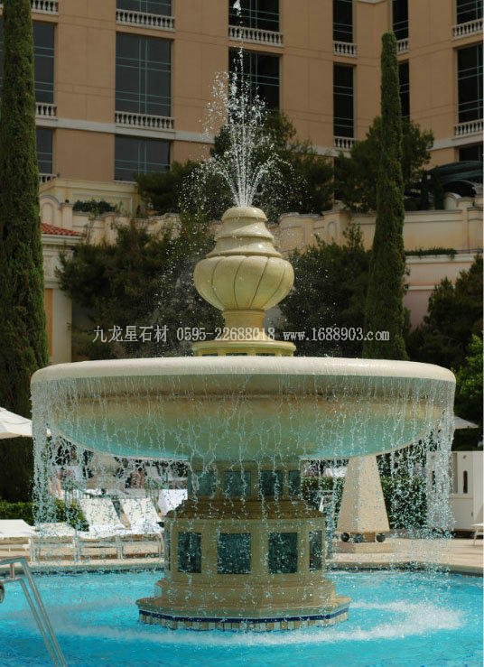 山東黃金麻石材園林噴泉